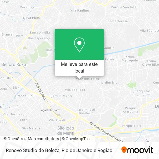 Renovo Studio de Beleza mapa