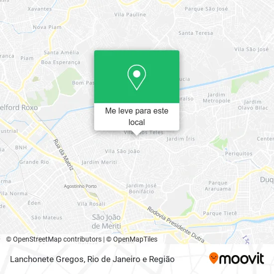 Lanchonete Gregos mapa