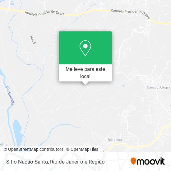 Sítio Nação Santa mapa