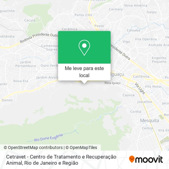 Cetravet - Centro de Tratamento e Recuperação Animal mapa