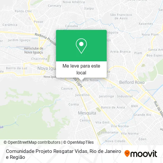 Comunidade Projeto Resgatar Vidas mapa