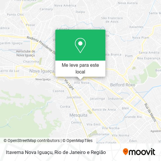 Itavema Nova Iguaçu mapa