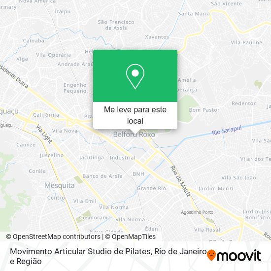 Movimento Articular Studio de Pilates mapa