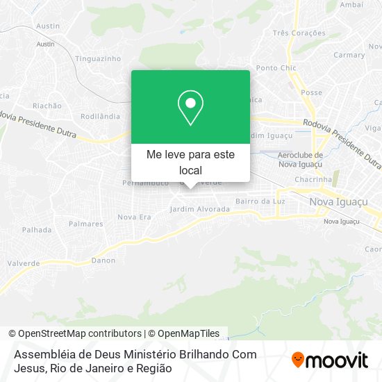 Assembléia de Deus Ministério Brilhando Com Jesus mapa