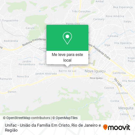 Unifac - União da Família Em Cristo mapa