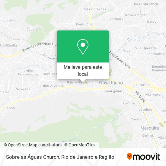 Sobre as Águas Church mapa