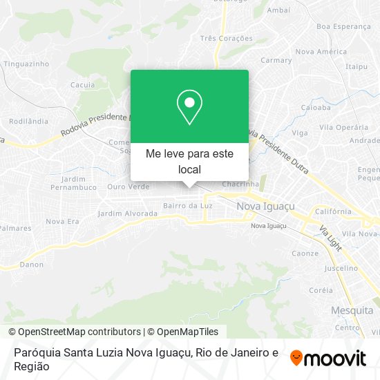 Paróquia Santa Luzia Nova Iguaçu mapa