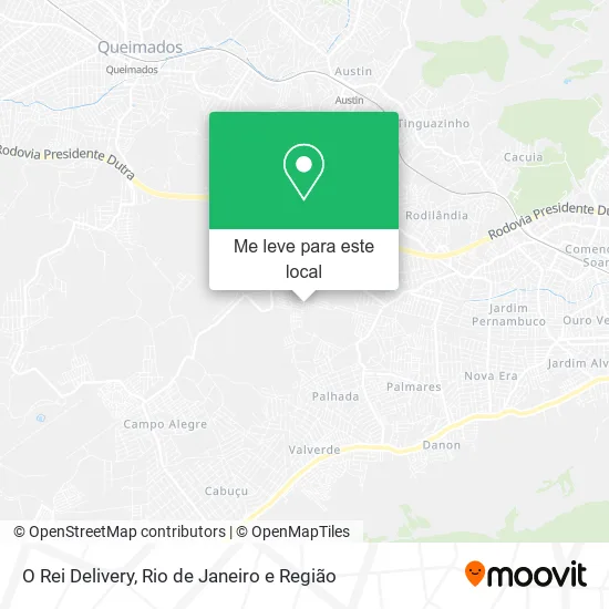 O Rei Delivery mapa