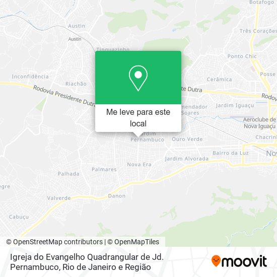 Igreja do Evangelho Quadrangular de Jd. Pernambuco mapa