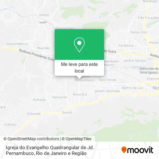 Igreja do Evangelho Quadrangular de Jd. Pernambuco mapa