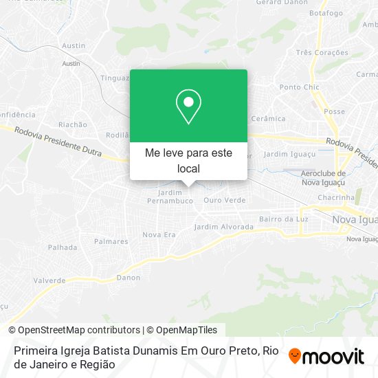Primeira Igreja Batista Dunamis Em Ouro Preto mapa