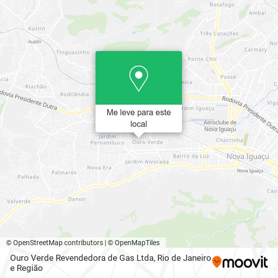 Ouro Verde Revendedora de Gas Ltda mapa