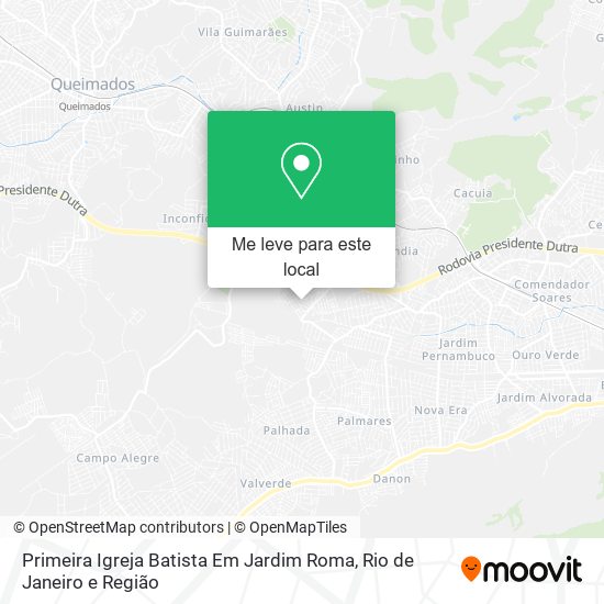 Primeira Igreja Batista Em Jardim Roma mapa