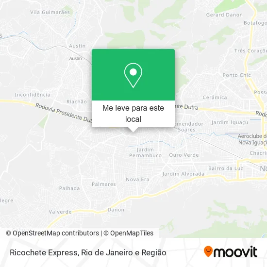Ricochete Express mapa