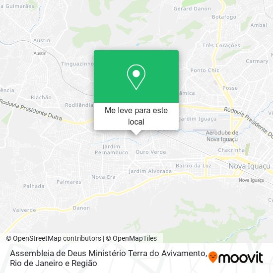 Assembleia de Deus Ministério Terra do Avivamento mapa
