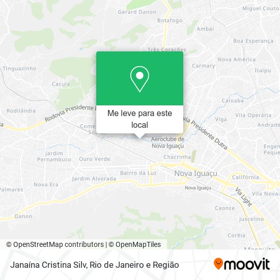 Janaína Cristina Silv mapa