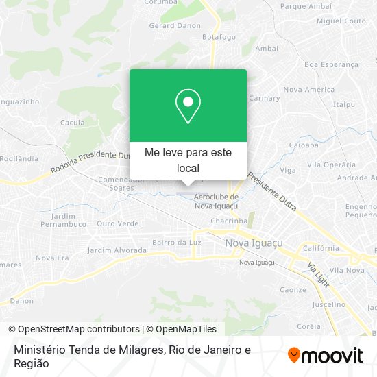 Ministério Tenda de Milagres mapa