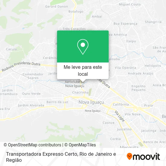 Transportadora Expresso Certo mapa