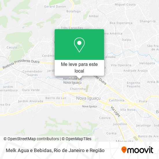 Melk Agua e Bebidas mapa