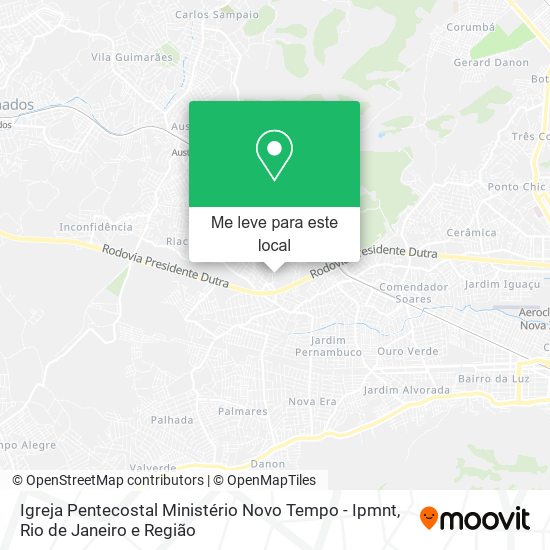 Igreja Pentecostal Ministério Novo Tempo - Ipmnt mapa