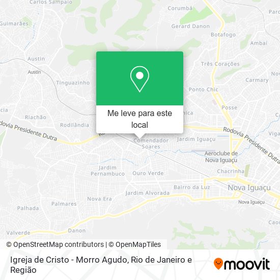 Igreja de Cristo - Morro Agudo mapa