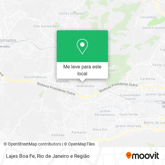 Lajes Boa Fe mapa
