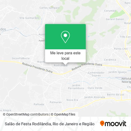 Salão de Festa Rodilândia mapa