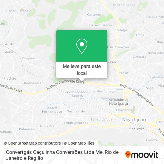 Convertgás Caçulinha Conversões Ltda Me mapa