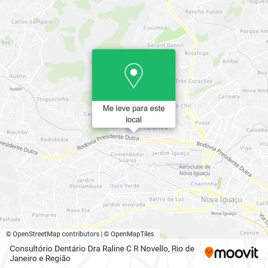 Consultório Dentário Dra Raline C R Novello mapa