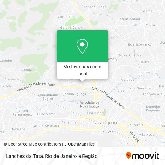 Lanches da Tatá mapa