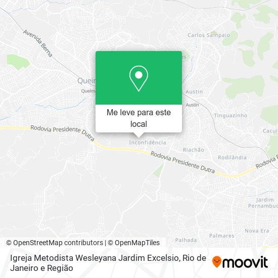 Igreja Metodista Wesleyana Jardim Excelsio mapa