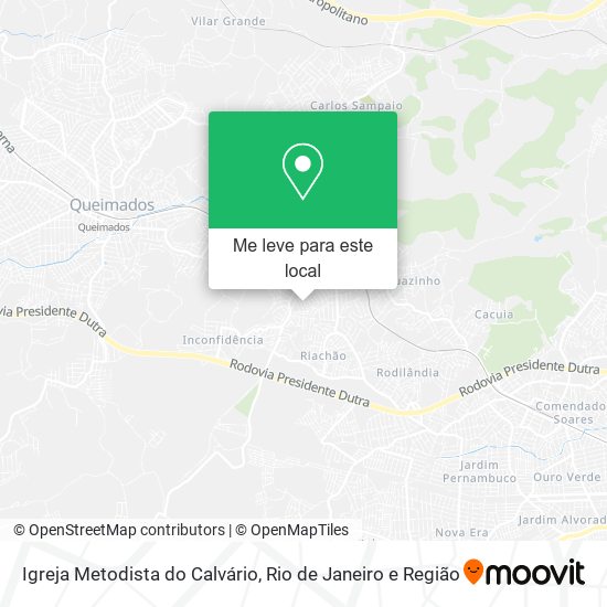 Igreja Metodista do Calvário mapa