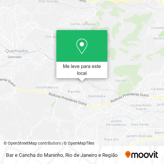 Bar e Cancha do Maninho mapa