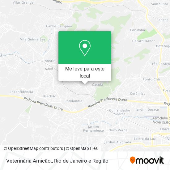 Veterinária Amicão. mapa