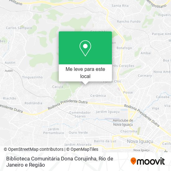 Biblioteca Comunitária Dona Corujinha mapa