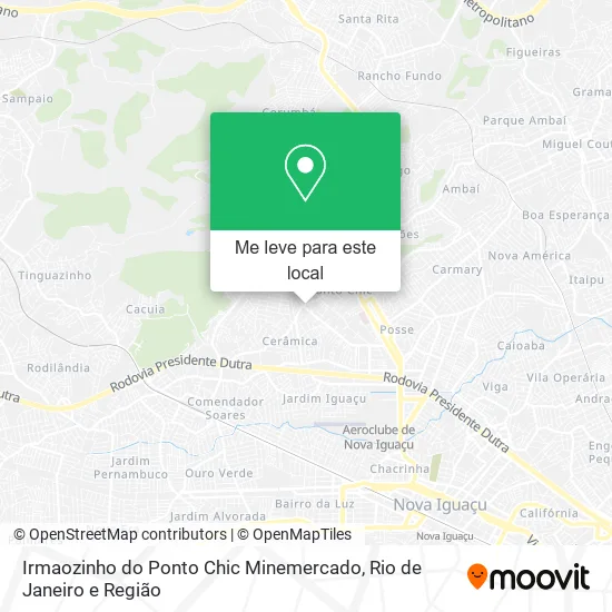 Irmaozinho do Ponto Chic Minemercado mapa