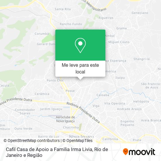 Cafil Casa de Apoio a Familia Irma Livia mapa