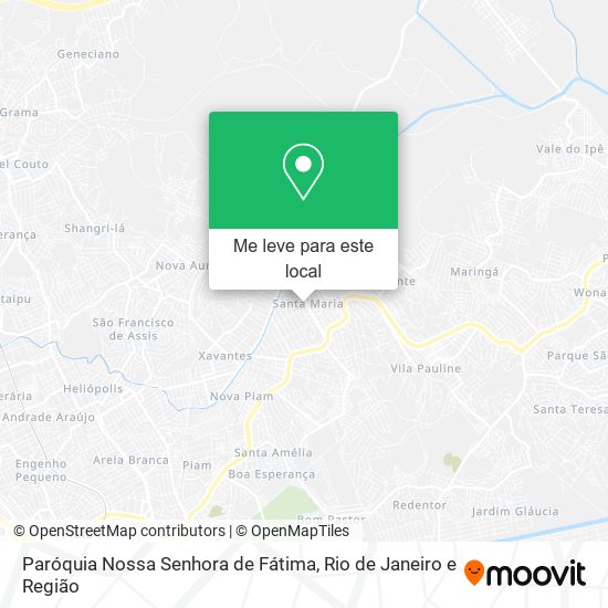 Paróquia Nossa Senhora de Fátima mapa