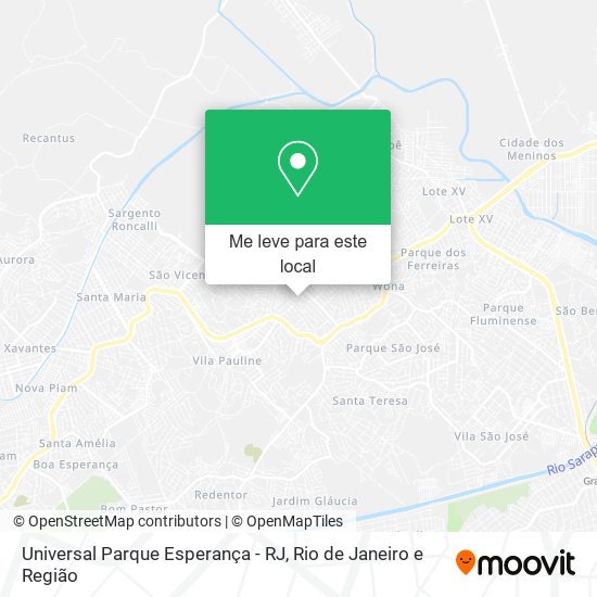 Universal Parque Esperança - RJ mapa