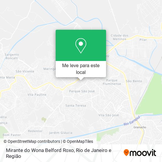Mirante do Wona Belford Roxo mapa