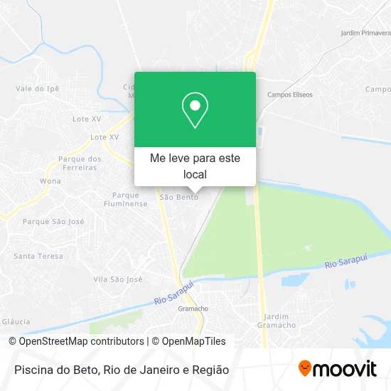 Piscina do Beto mapa