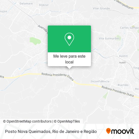 Posto Nova Queimados mapa