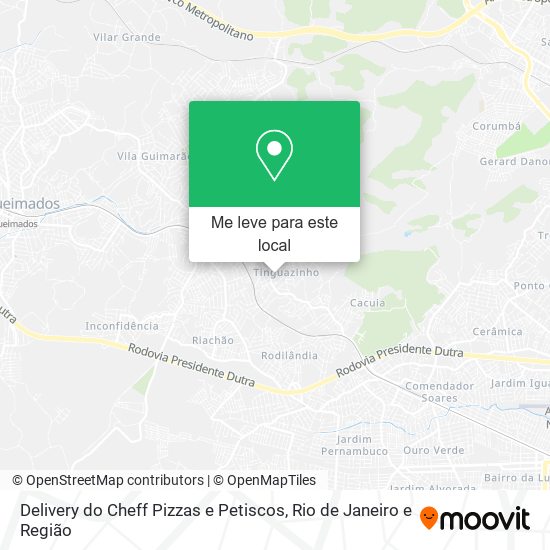 Delivery do Cheff Pizzas e Petiscos mapa
