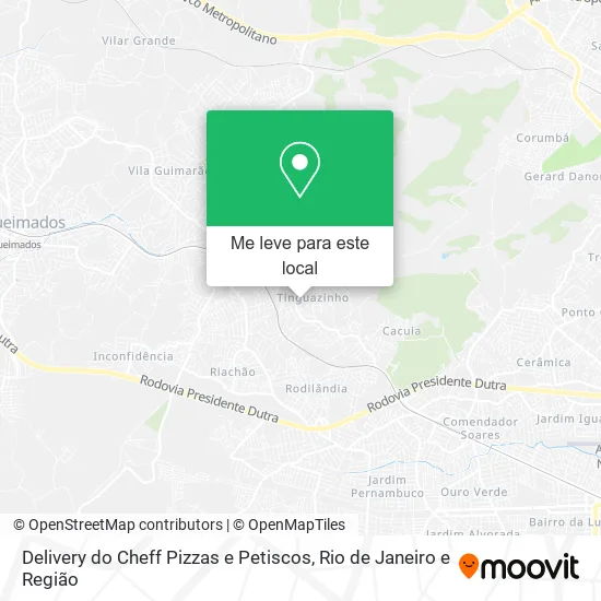 Delivery do Cheff Pizzas e Petiscos mapa