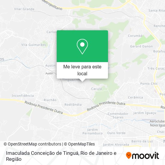 Imaculada Conceição de Tinguá mapa