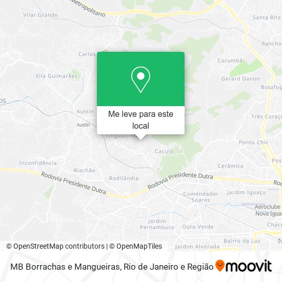 MB Borrachas e Mangueiras mapa