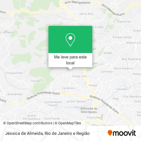 Jéssica de Almeida mapa