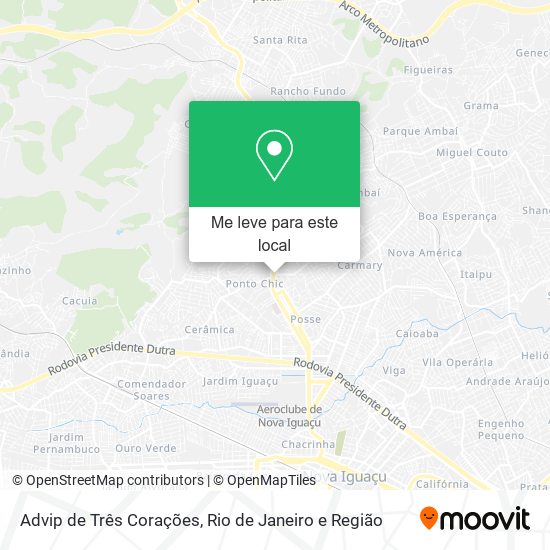 Advip de Três Corações mapa