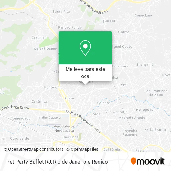 Pet Party Buffet RJ mapa