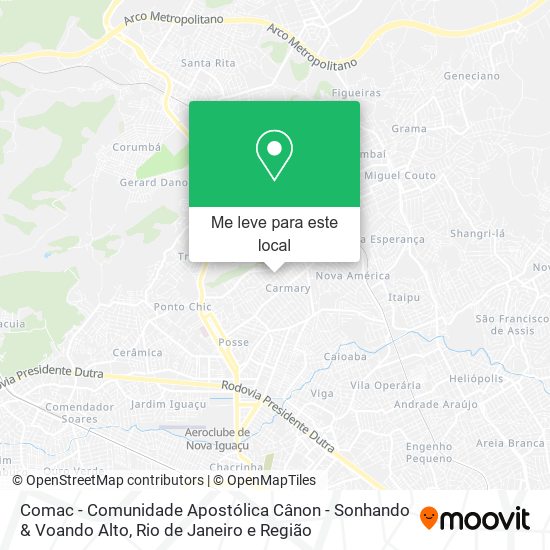 Comac - Comunidade Apostólica Cânon - Sonhando & Voando Alto mapa